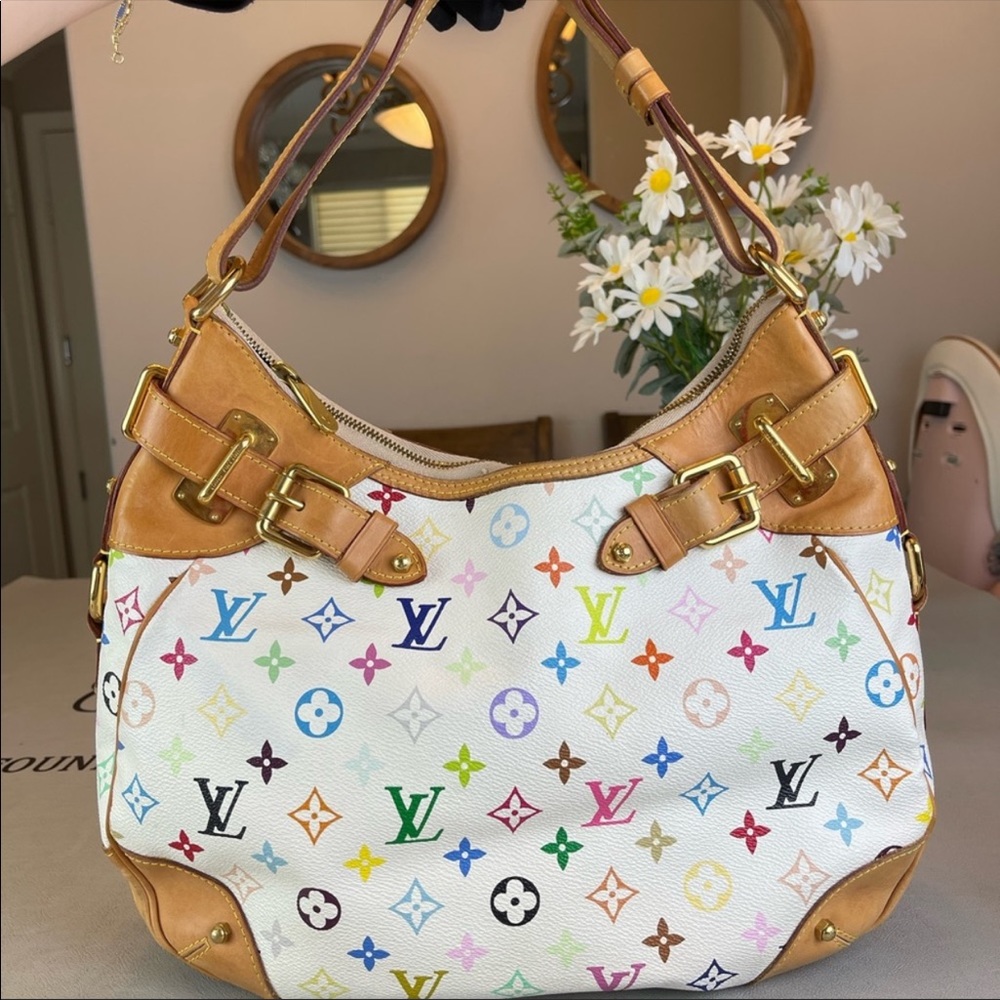 Louis Vuitton Monogram Multicolor Greta Shoulder Bag Tote